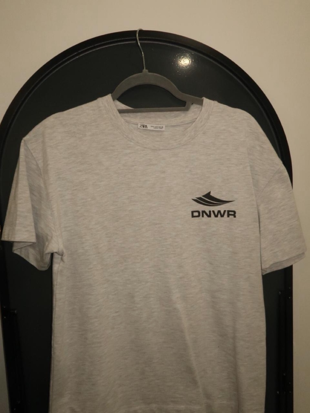 Men's ZaraLight Gray Logo Crew Neck T-Shirt